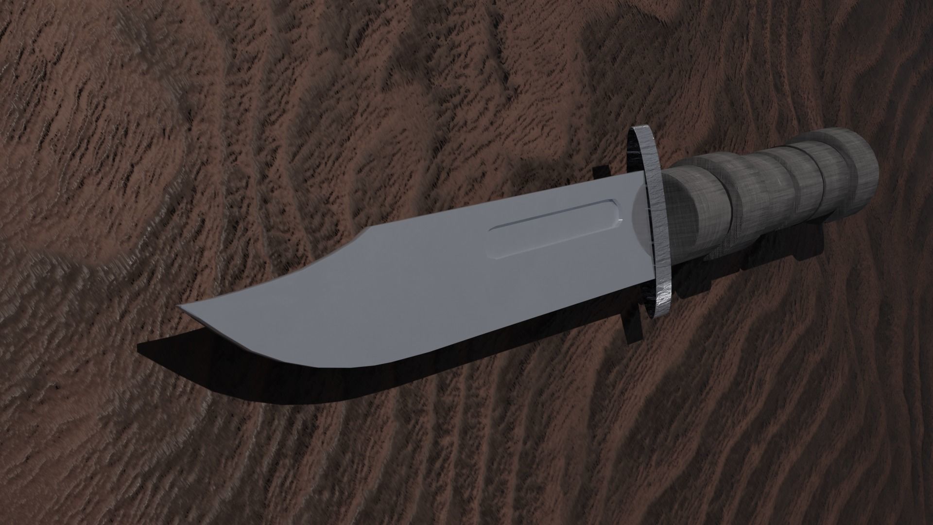 Combat Hunting Knife 3D model_2