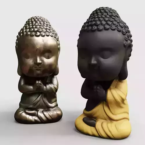 Baby Buddha figurine Low-poly 3D model
