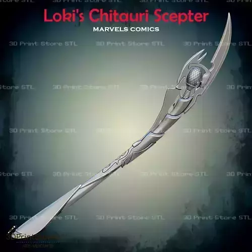 Loki Chitauri Scepter Cosplay The Avengers - STL File