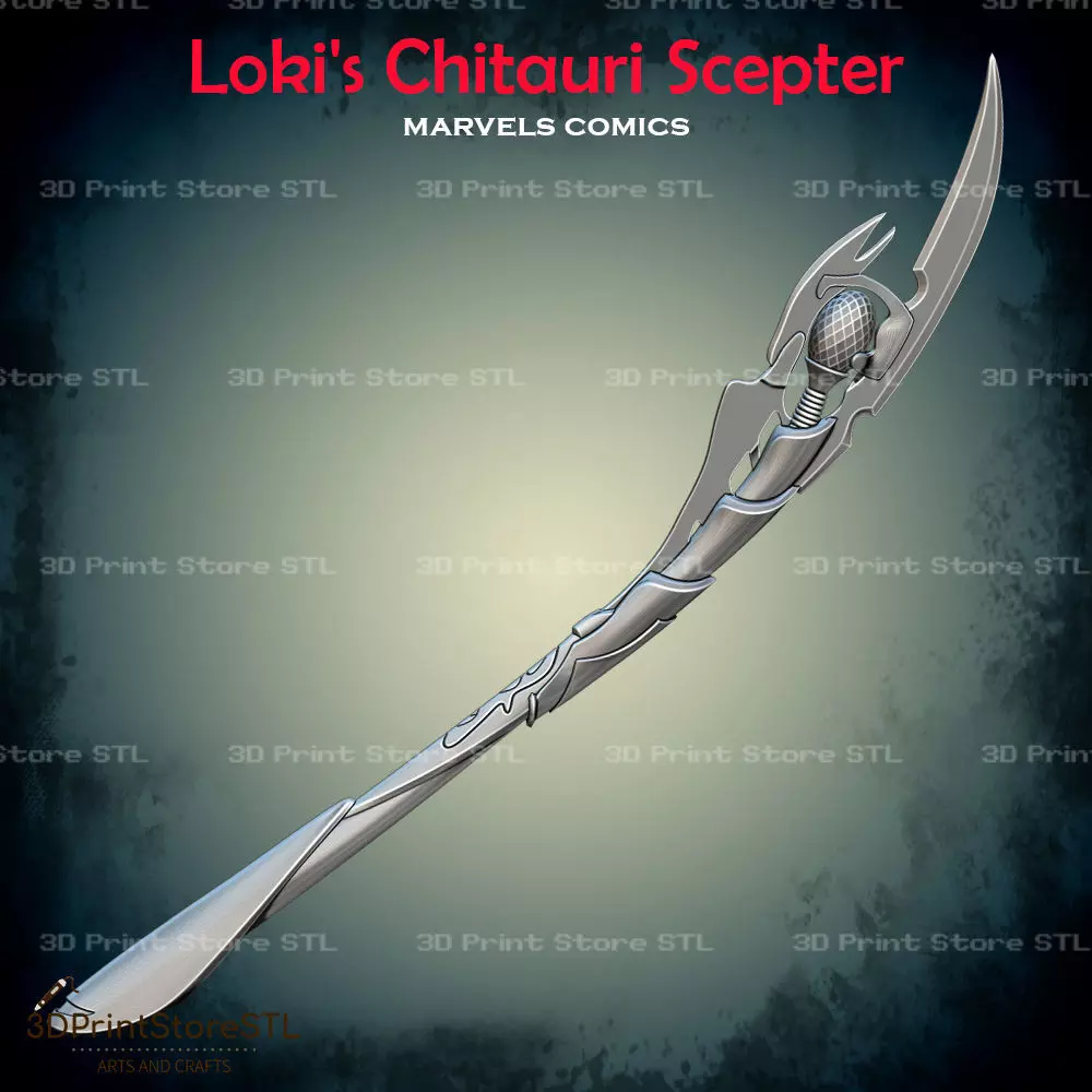 Loki Chitauri Scepter Cosplay The Avengers - STL File 3D print model