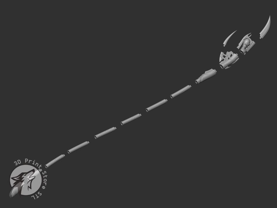 Loki Chitauri Scepter Cosplay The Avengers - STL File 3D print model_6