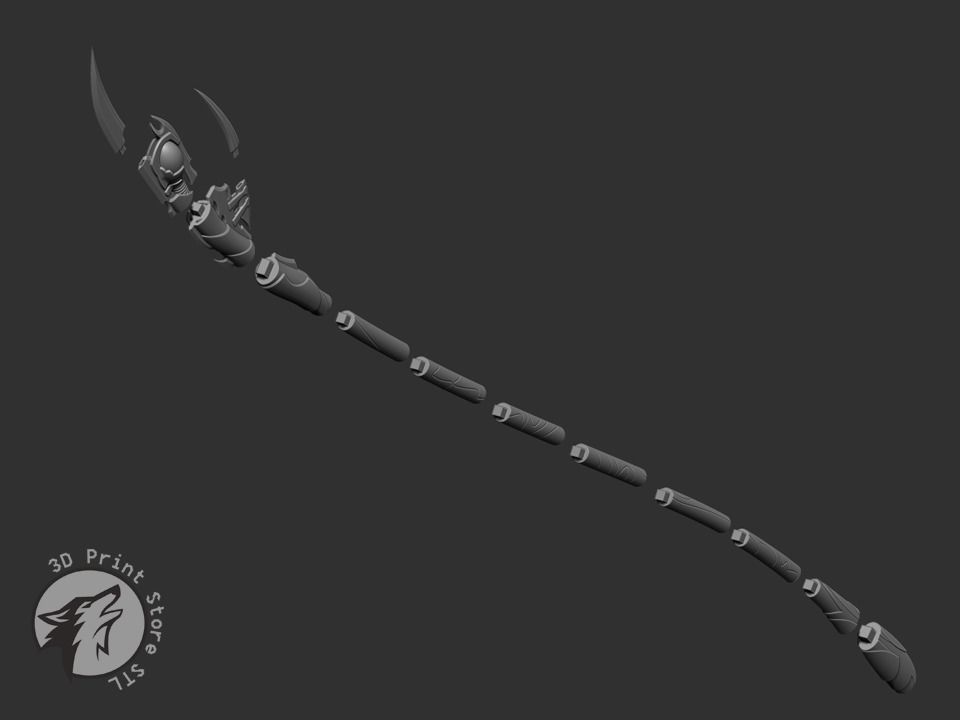 Loki Chitauri Scepter Cosplay The Avengers - STL File 3D print model_5