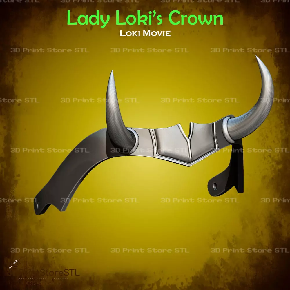 Lady Loki Crown Cosplay Loki Movie - STL File 3D print model_0