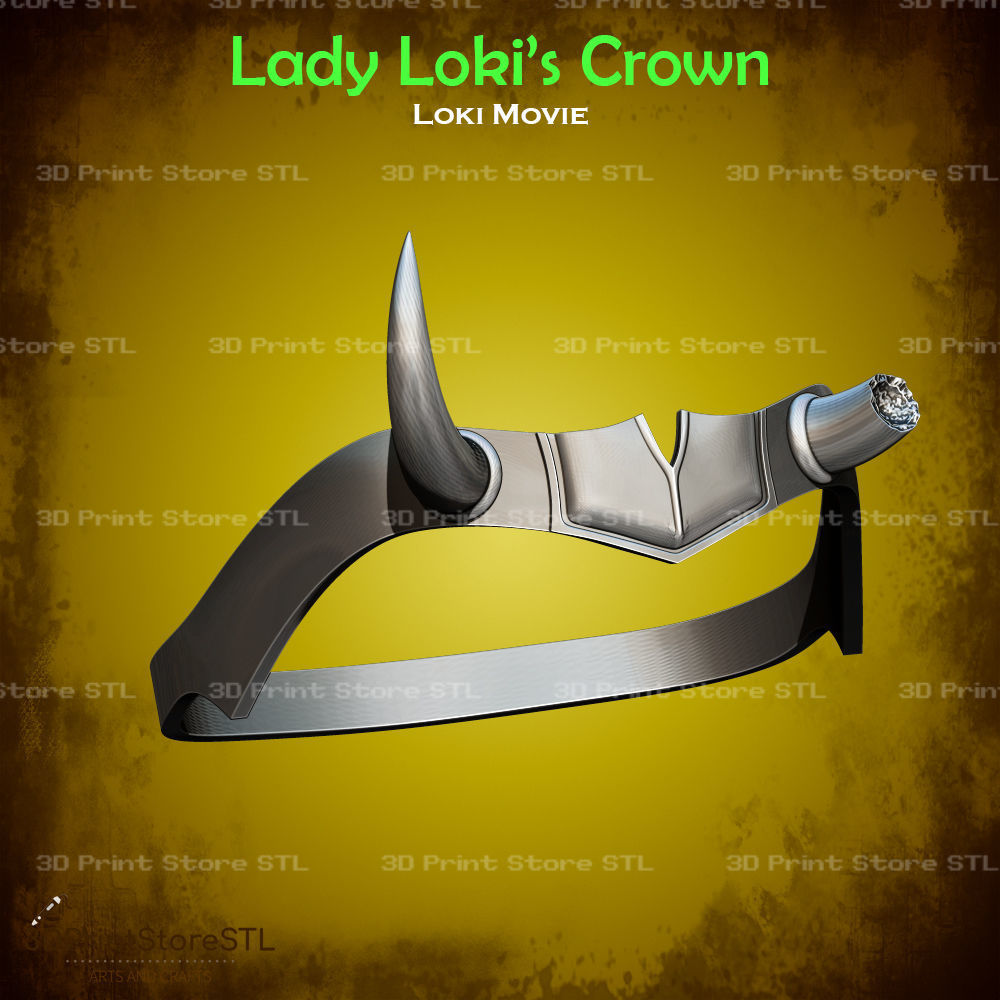Lady Loki Crown Cosplay Loki Movie - STL File 3D print model_1