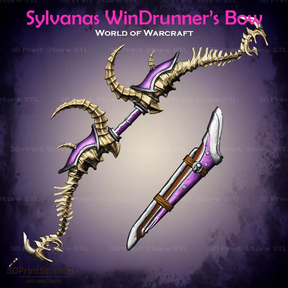Sylvanas WinDrunner Bow Cosplay World Of Warcraft - STL File 3D print model
