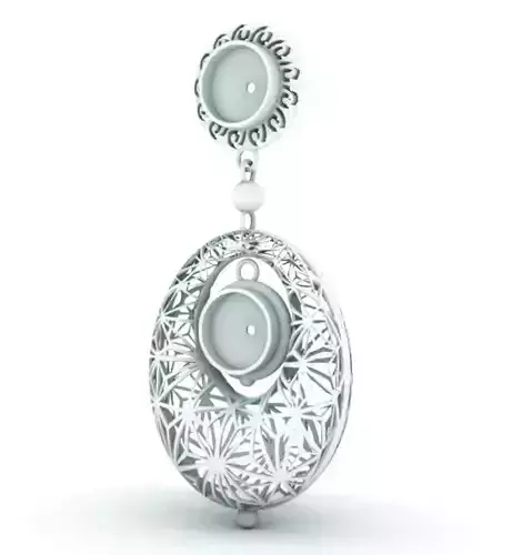 earrings with a stone