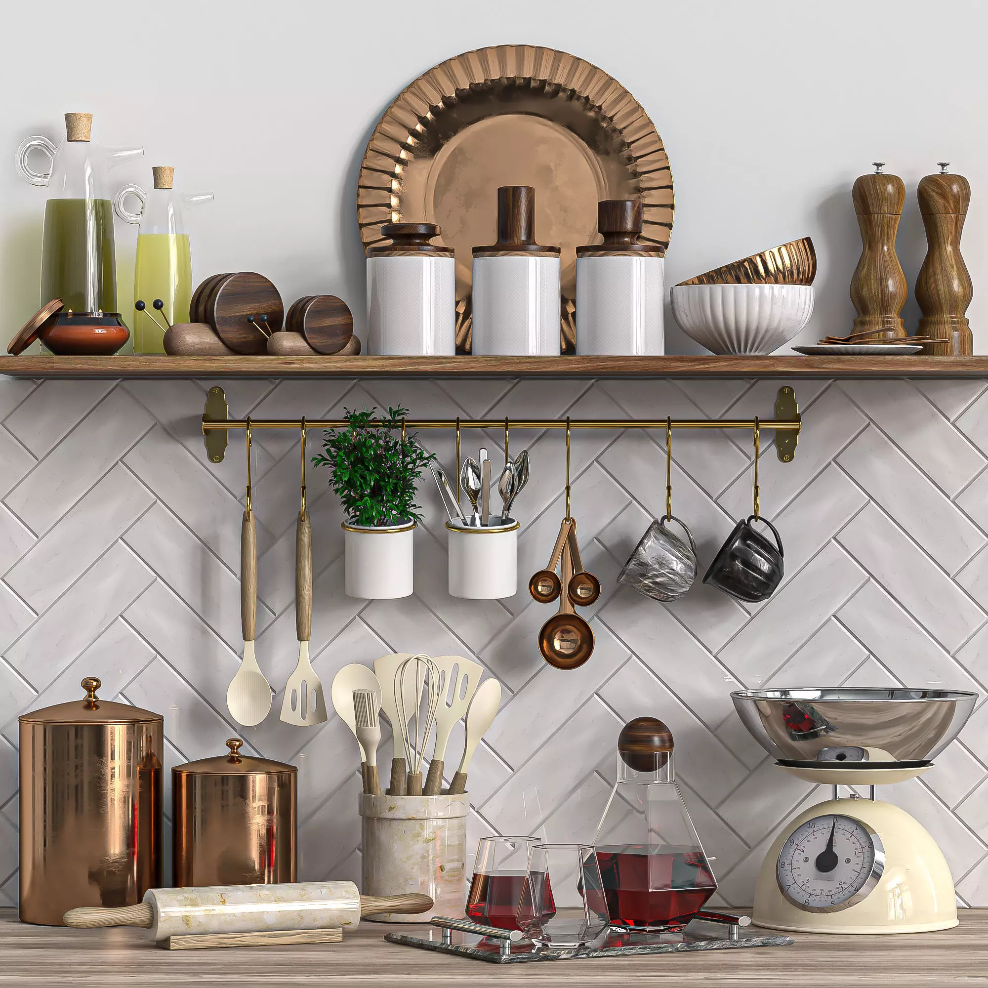 kitchen set 03 3D model