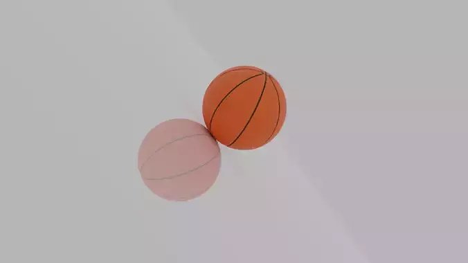 Basketball two basketballs