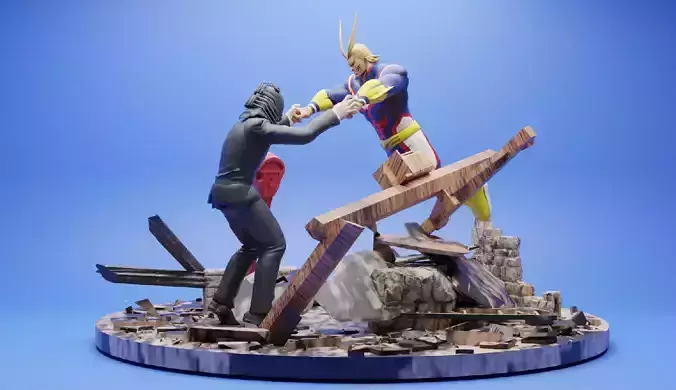All Might Vs All For One Diorama