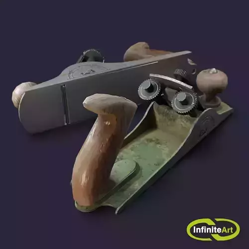 Jointer pair of planes Low-poly 3D model