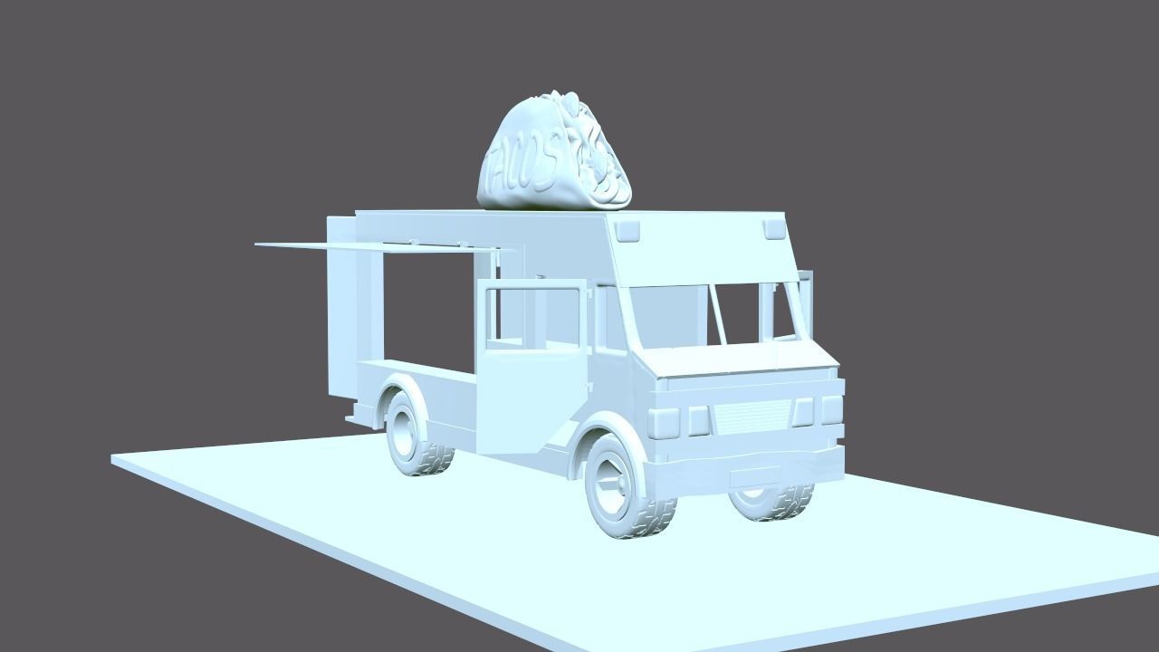 Food truck deadpool marvel legends 3D print model_3