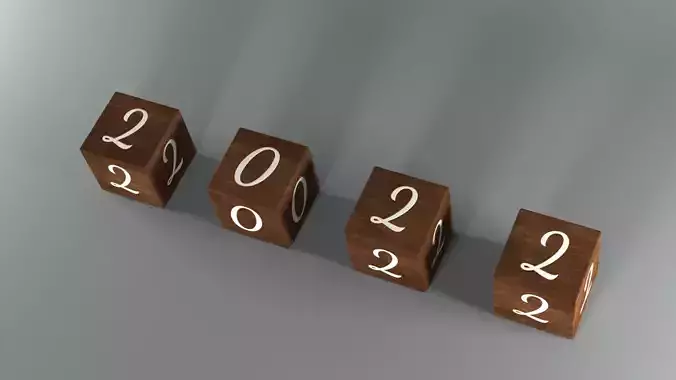 Decorative cubes 2022 Wooden