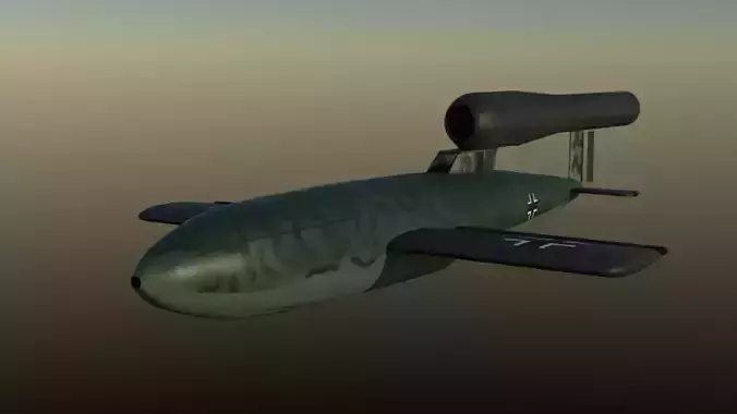 FI 103 manned V 1 Buzz Bomb 3D model