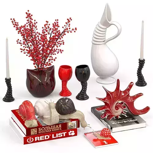 Set decorative with snails