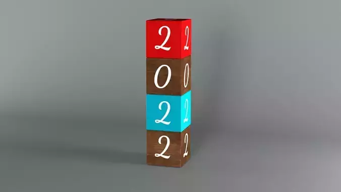 Decoration 2022 Cubes 