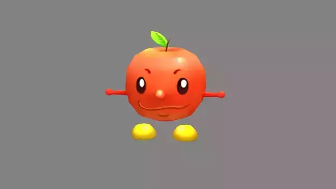 Cartoon fruit mascot - red apple man