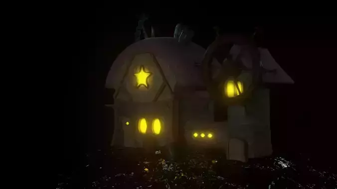 House in with lights