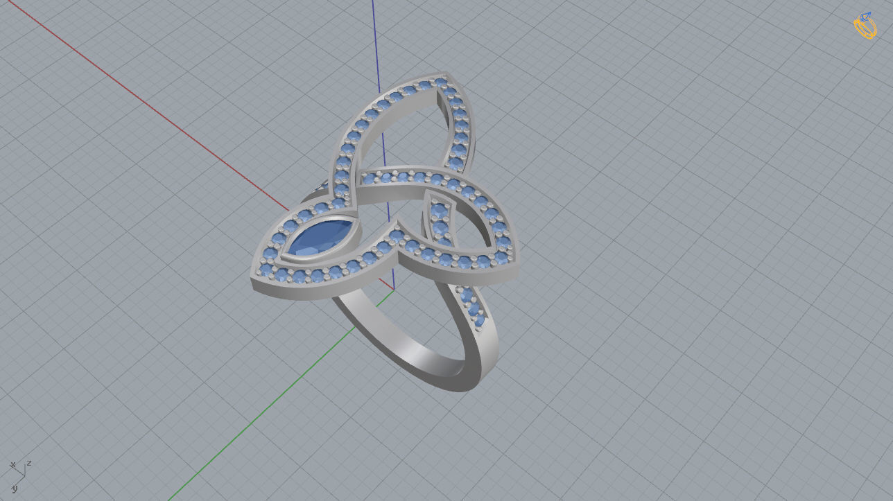 Women Ring 09 3D print model_13