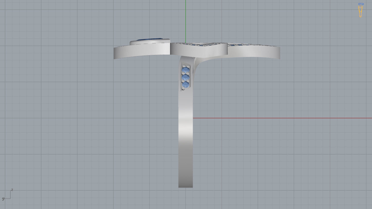 Women Ring 09 3D print model_11