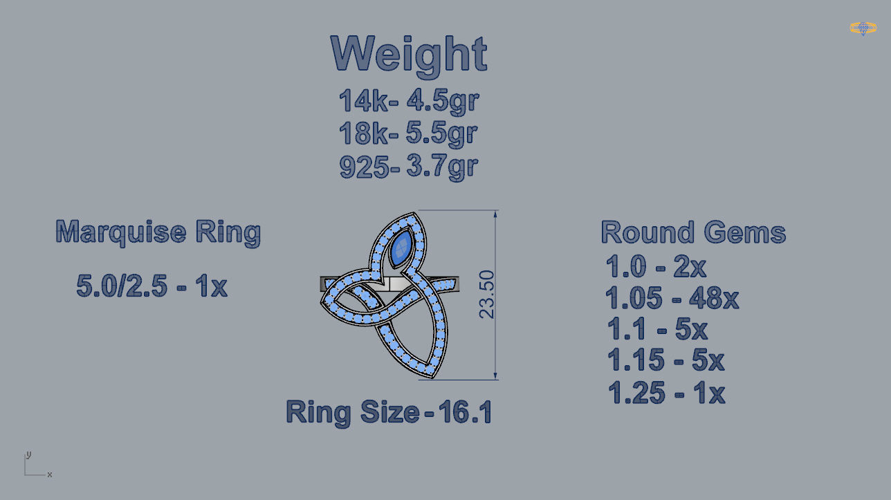 Women Ring 09 3D print model_5