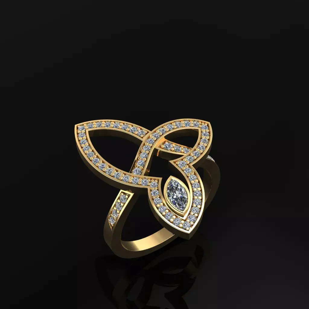 Women Ring 09 3D print model_0