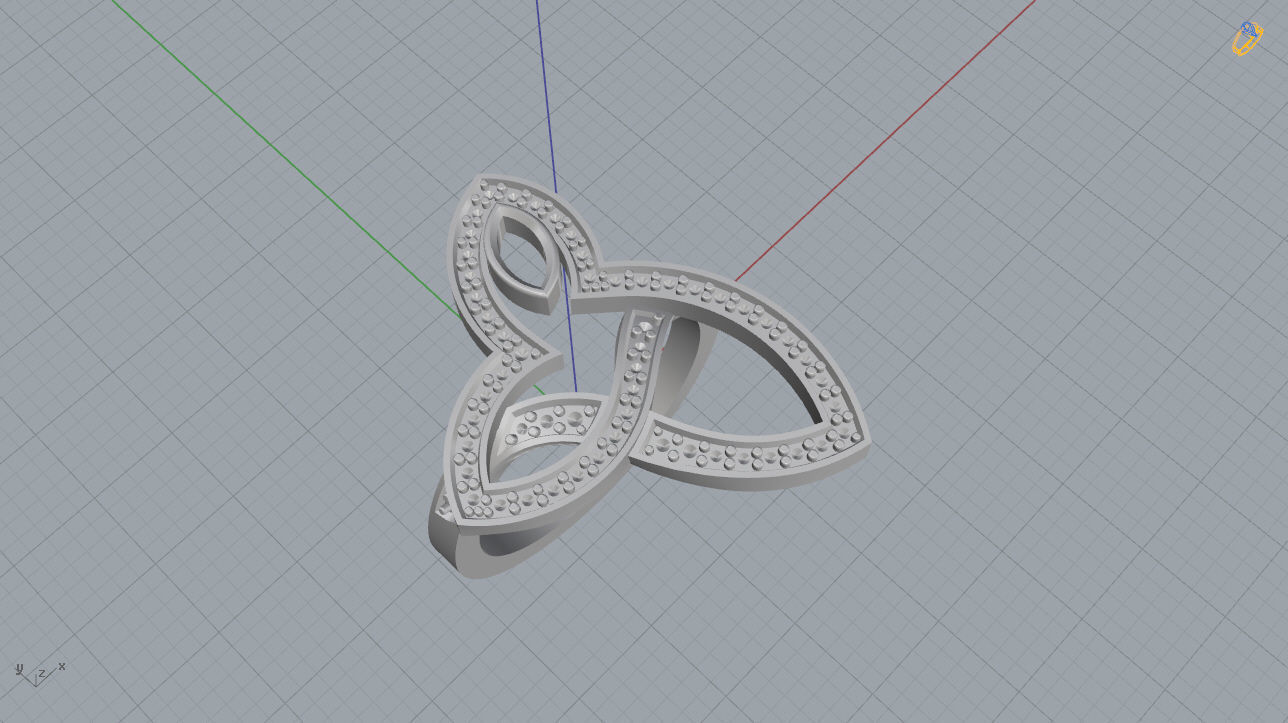 Women Ring 09 3D print model_14