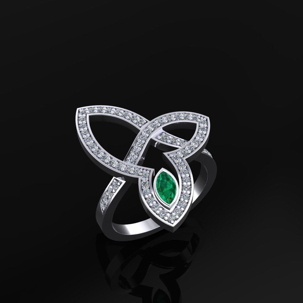 Women Ring 09 3D print model_1