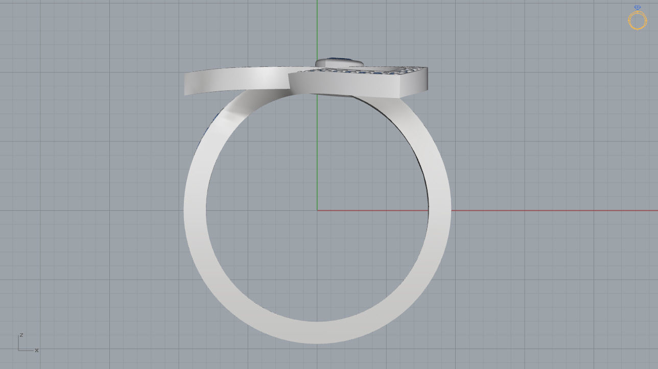 Women Ring 09 3D print model_9