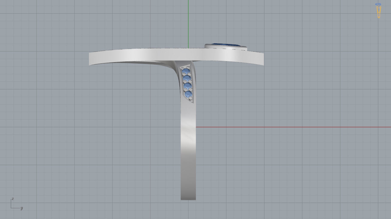 Women Ring 09 3D print model_10