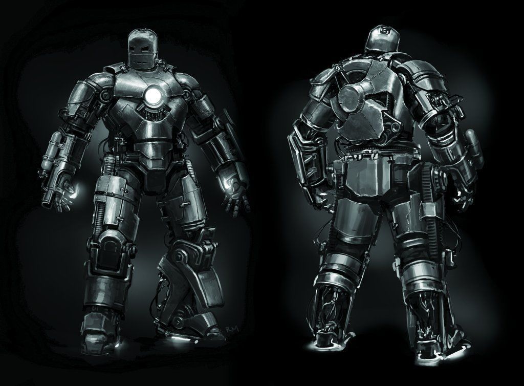 IRON MAN Mark 1 MK1 Low-poly 3D model_1