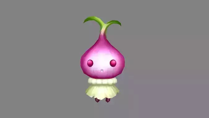 Cartoon vegetable mascot - onion beauty