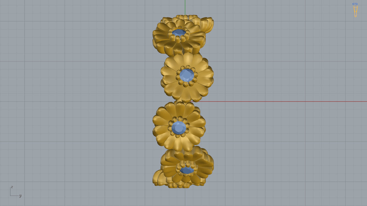 Flower Ring 3D print model_8