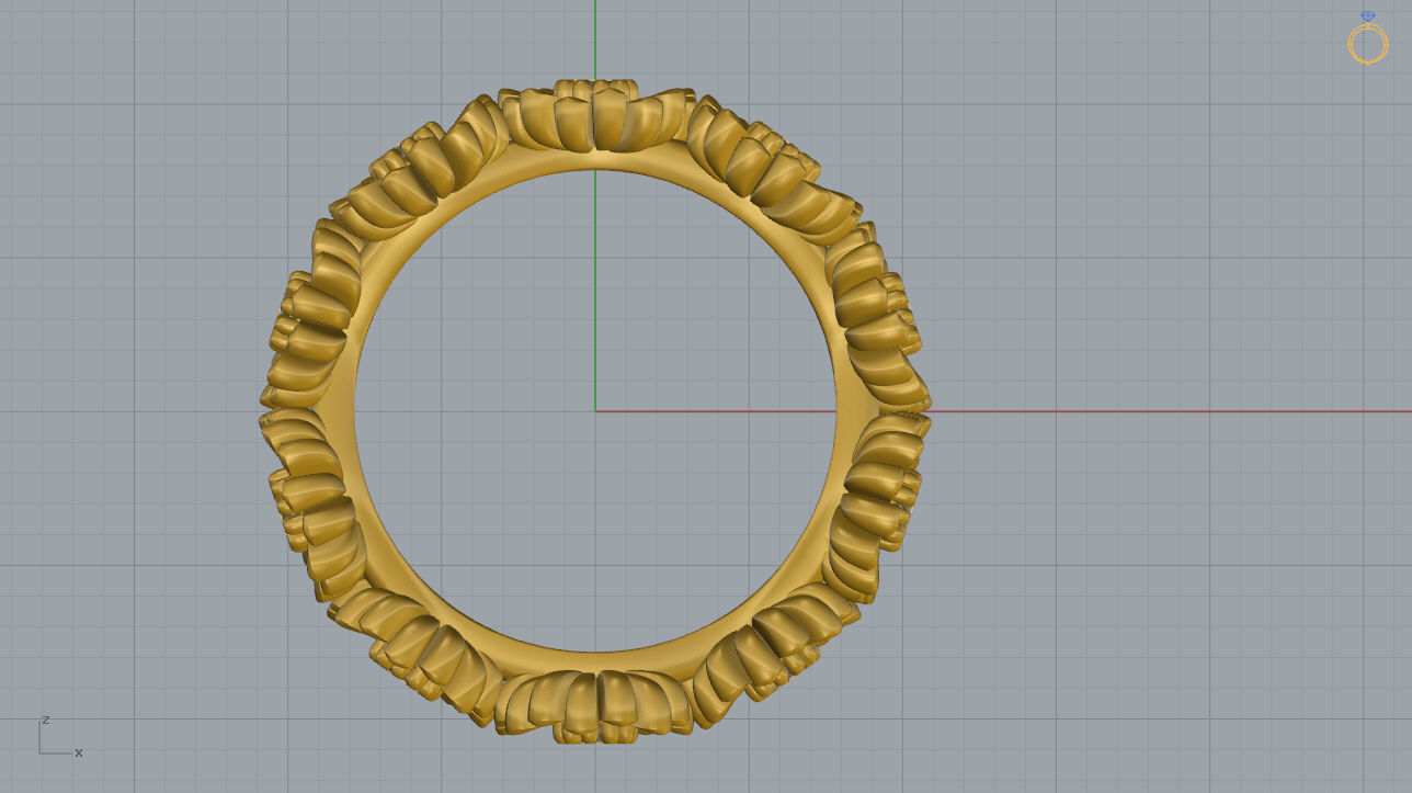 Flower Ring 3D print model_7