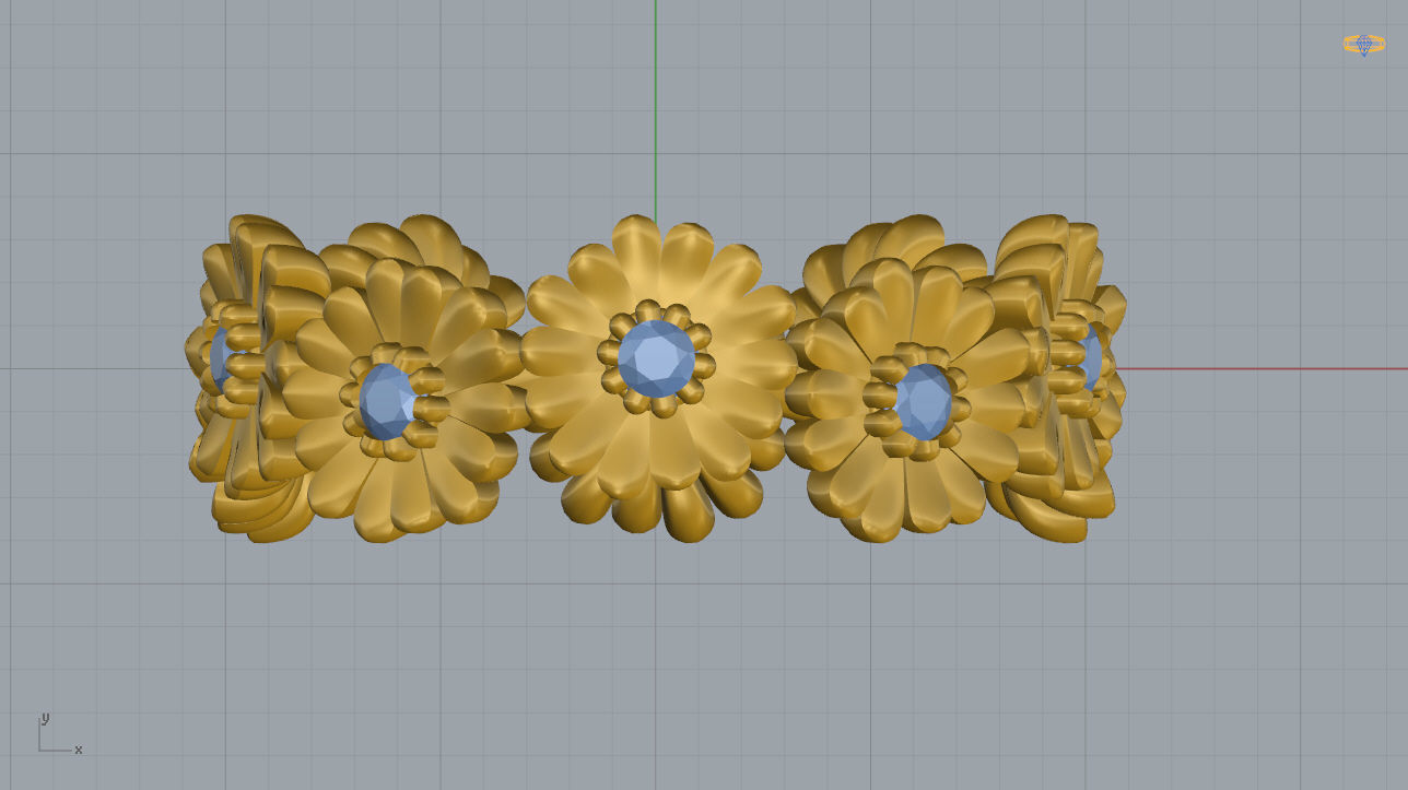 Flower Ring 3D print model_6