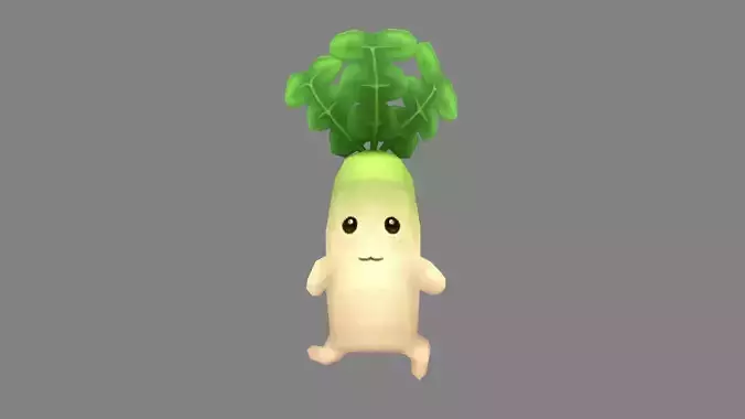 Cartoon vegetable mascot - radish boy