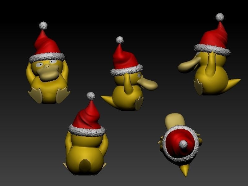 Pokemon psyduck christmas Free 3D print model_1