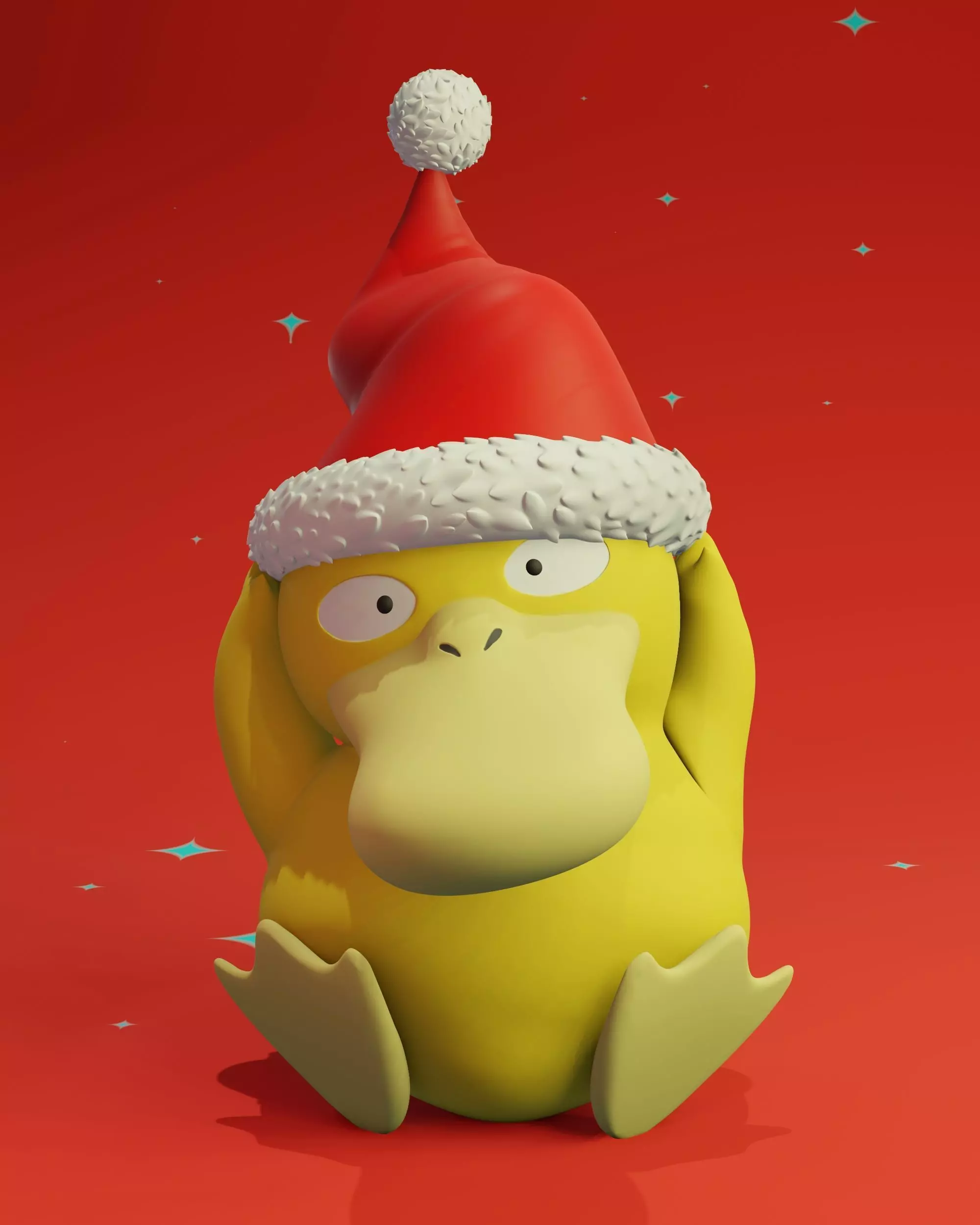Pokemon psyduck christmas Free 3D print model_0