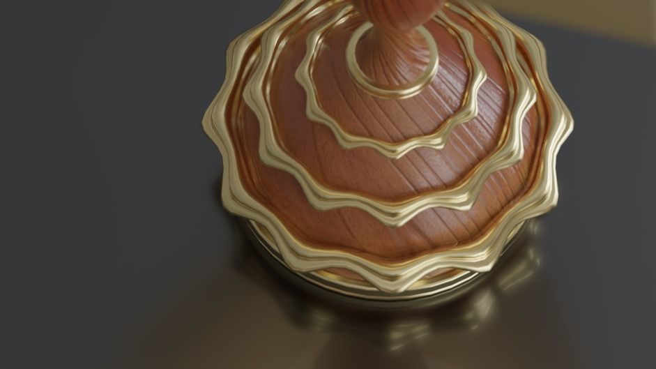 table lamp Low-poly 3D model_1