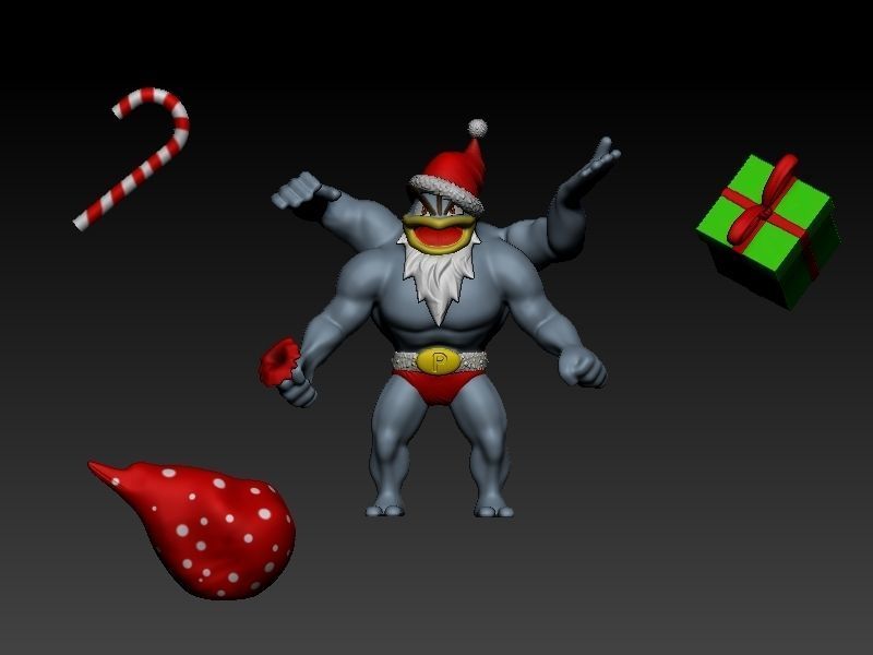 Pokemon Machamp Christmas 3D print model_2