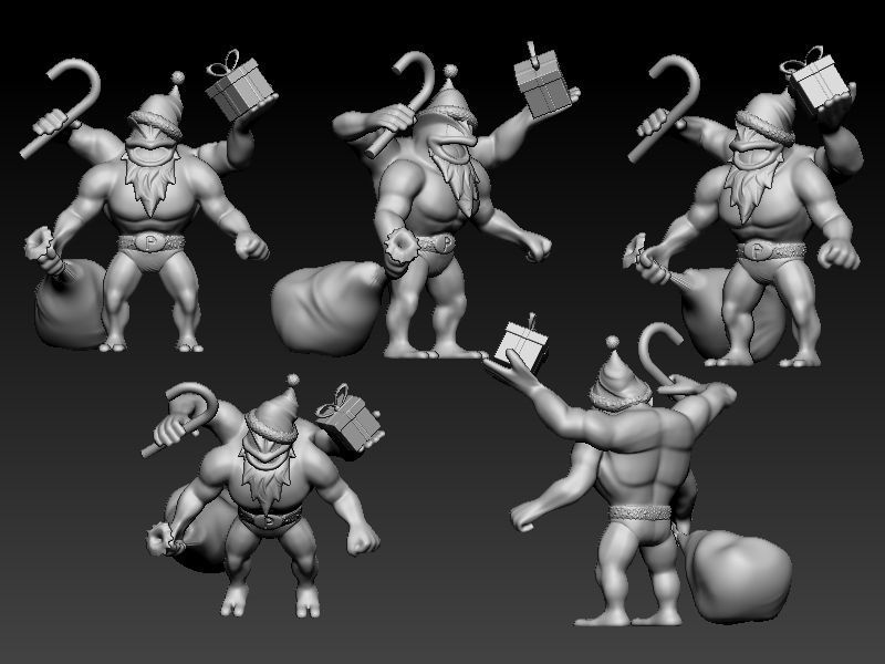 Pokemon Machamp Christmas 3D print model_5