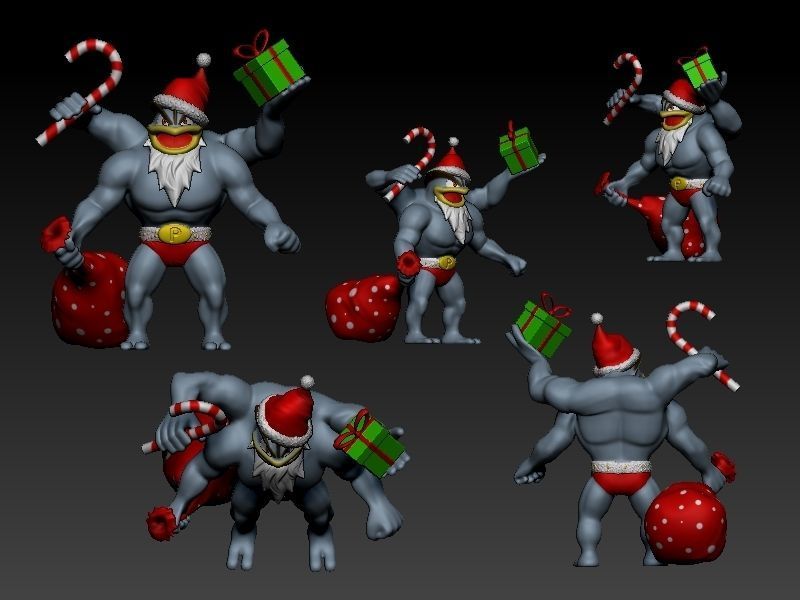Pokemon Machamp Christmas 3D print model_4