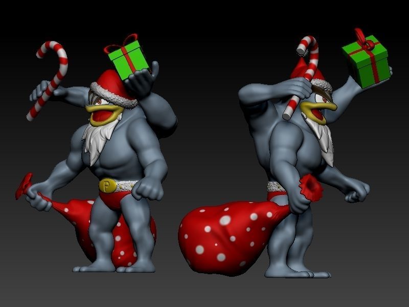 Pokemon Machamp Christmas 3D print model_3