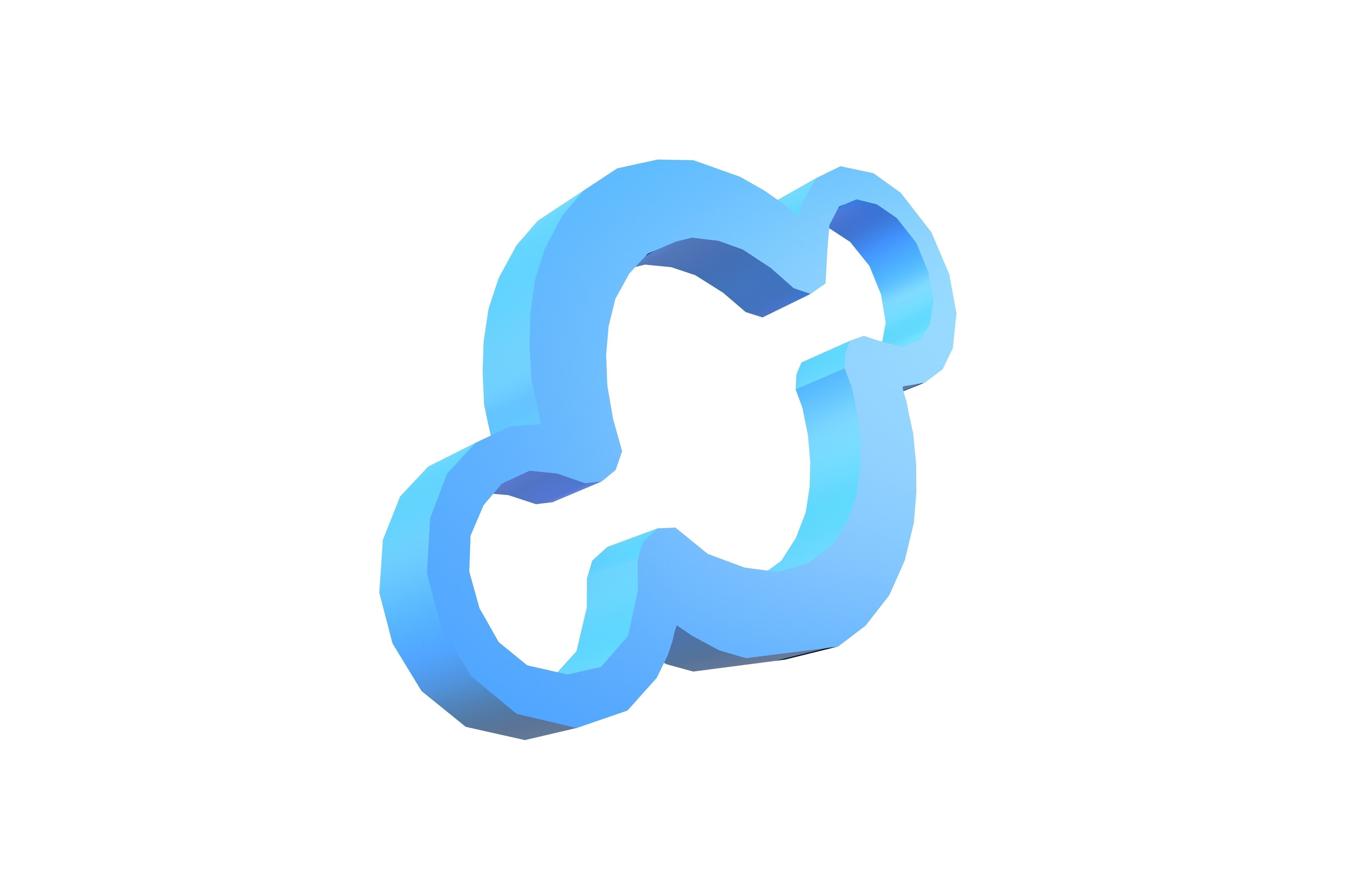 Helium Coin V3 002 Low-poly 3D model_1