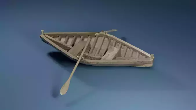 Rowboat wooden boat