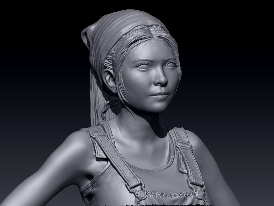 Farm Girl 3D print model_2
