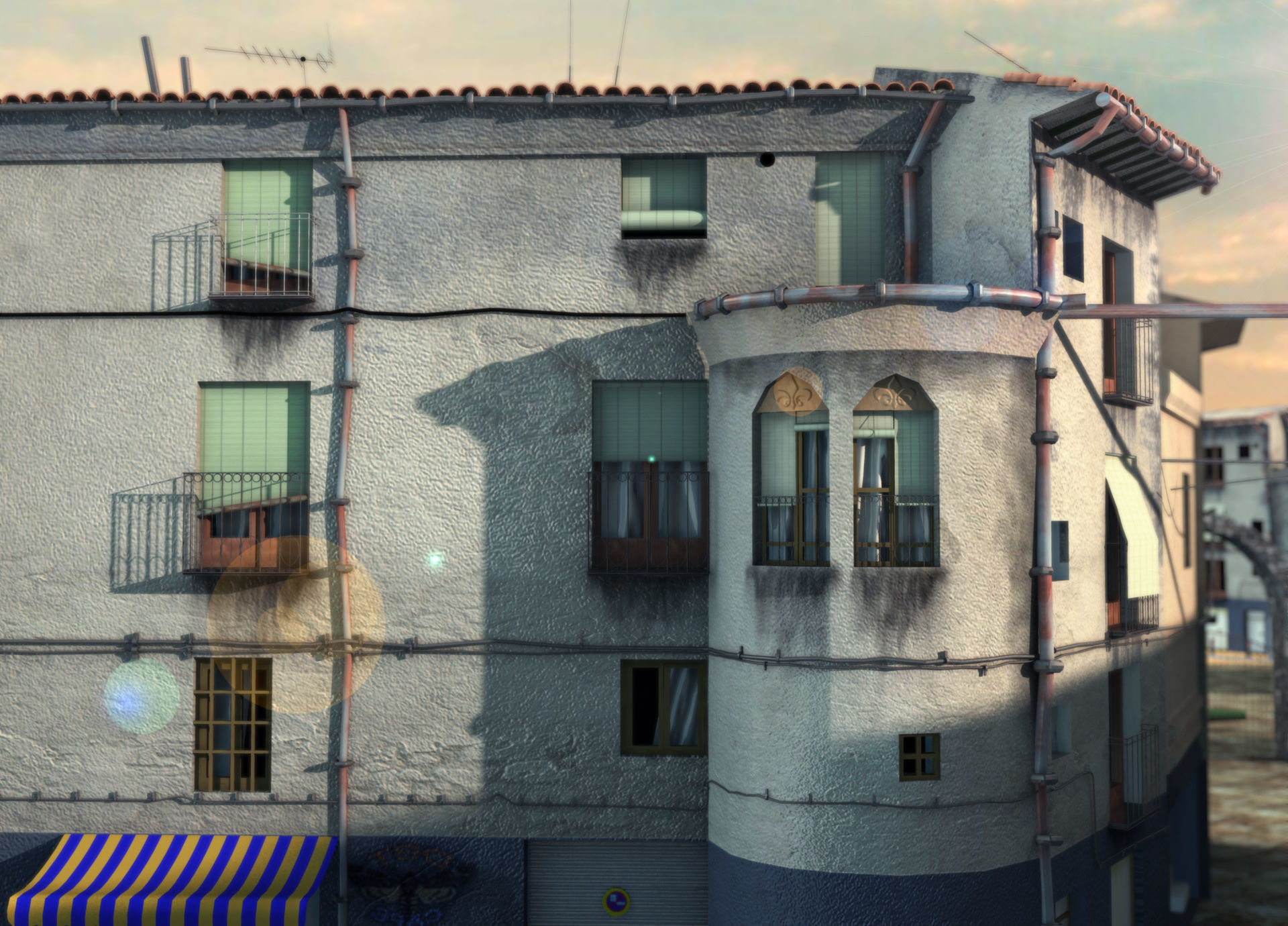 Old streets  slums and refugee camps   old village scene 3D model_4