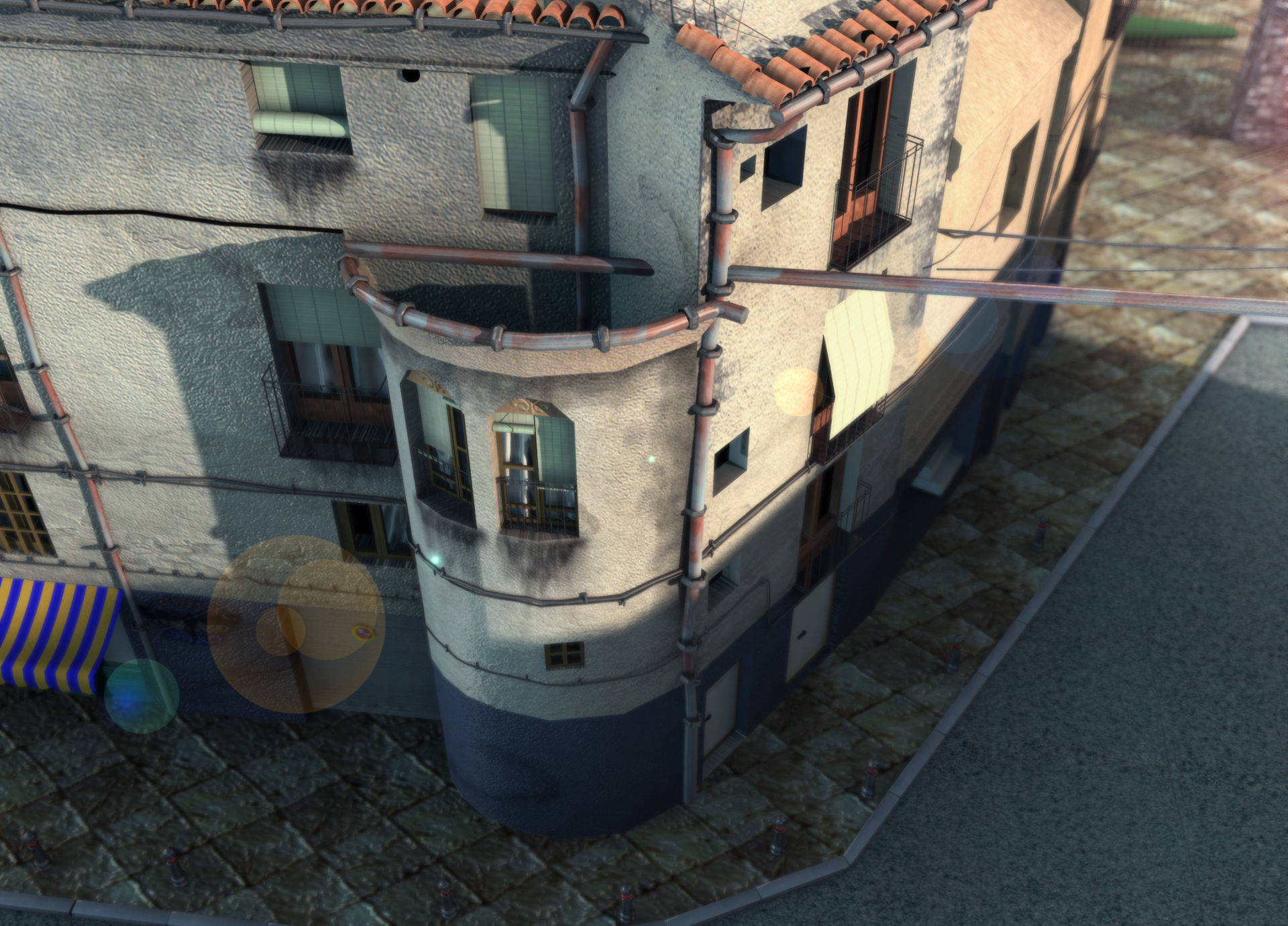 Old streets  slums and refugee camps   old village scene 3D model_3