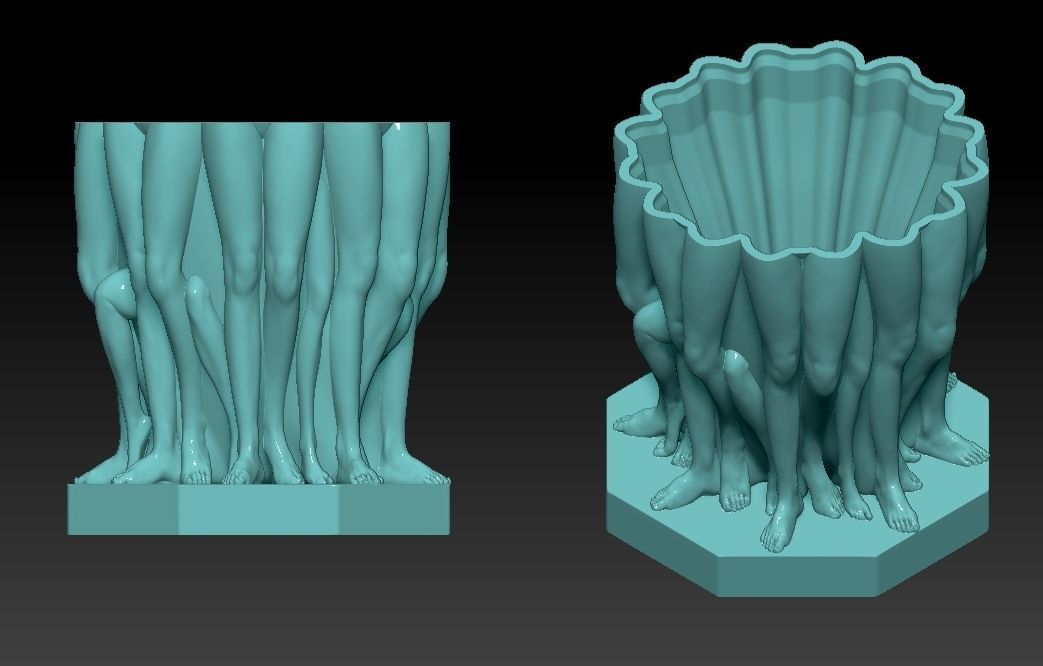 Girl legs - PLANTER - HD version 3D print model_4