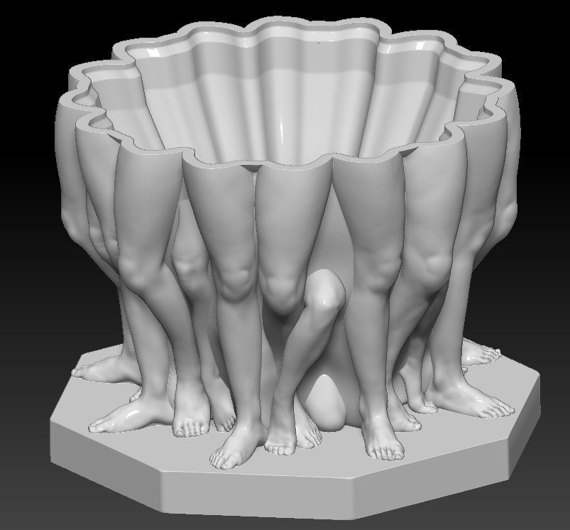 Girl legs - PLANTER - HD version 3D print model_2