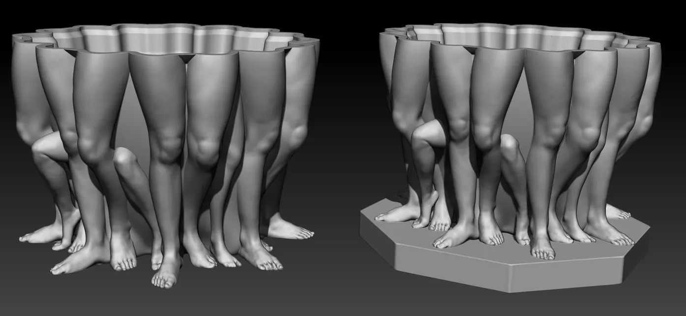 Girl legs - PLANTER - HD version 3D print model_0